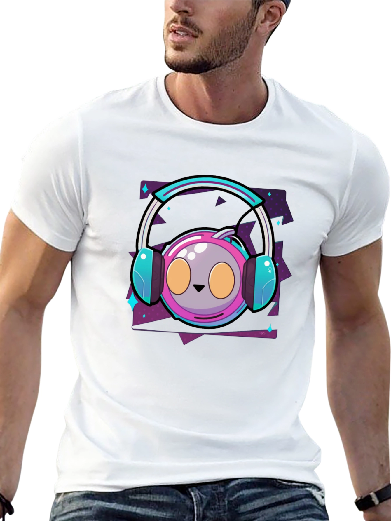 Cartoon Gamer Headset T-Shirt