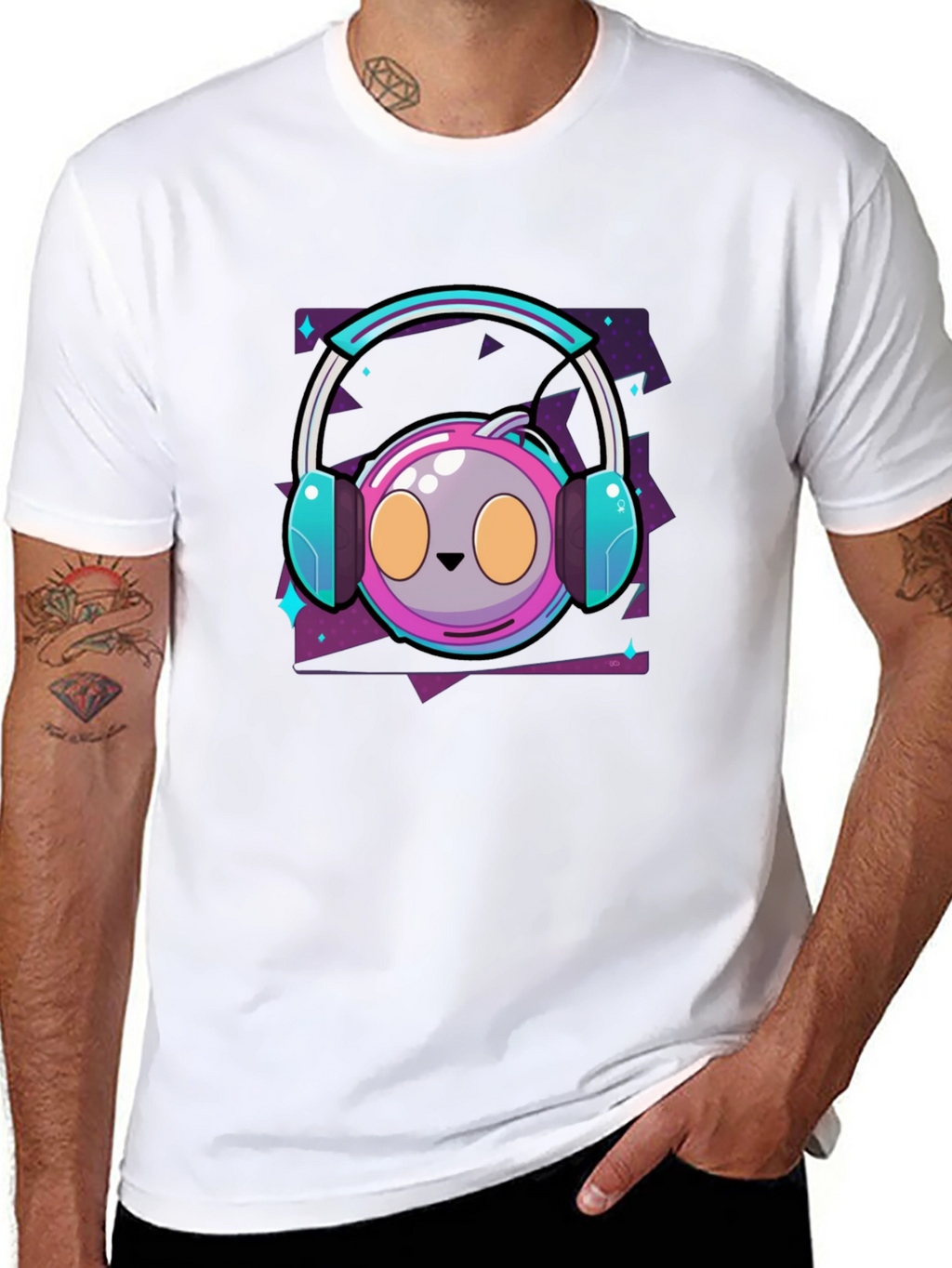 Cartoon Gamer Headset T-Shirt