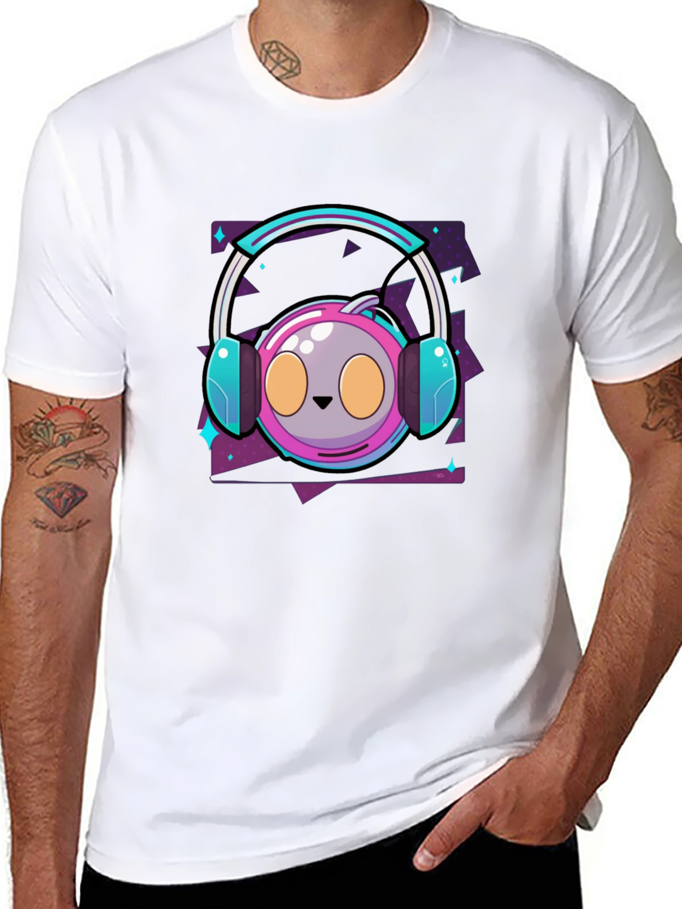 Cartoon Gamer Headset T-Shirt