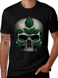 Skull & Leaves Graphic T-Shirt