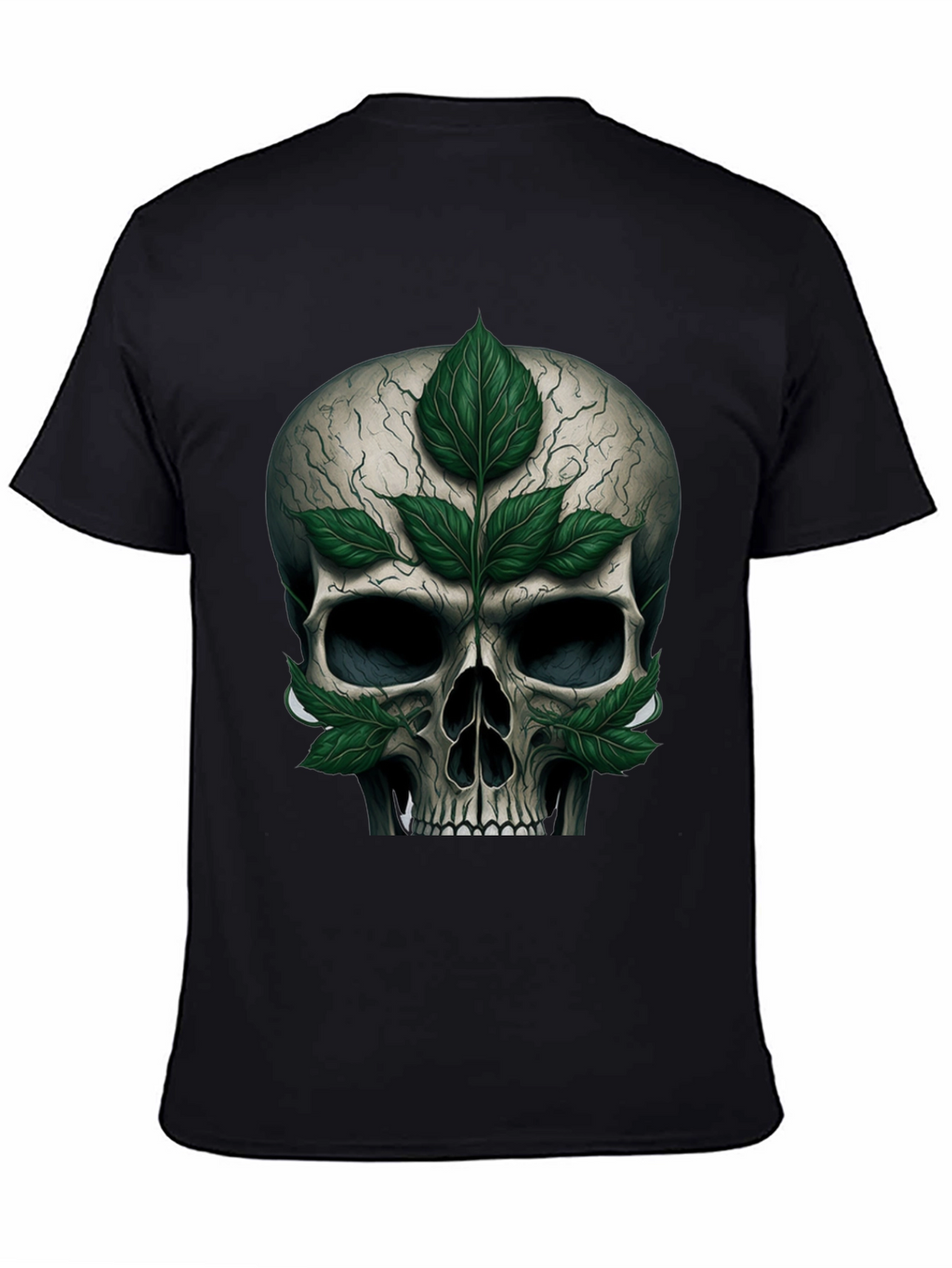 Skull & Leaves Graphic T-Shirt