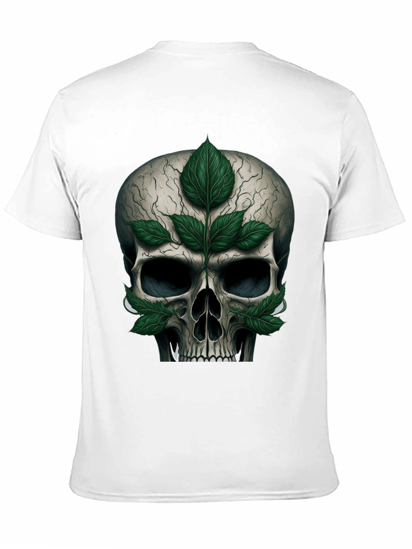Skull & Leaves Graphic T-Shirt