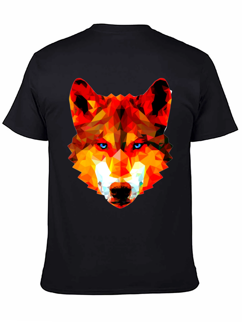 Geometric Wolf Head Graphic Tee