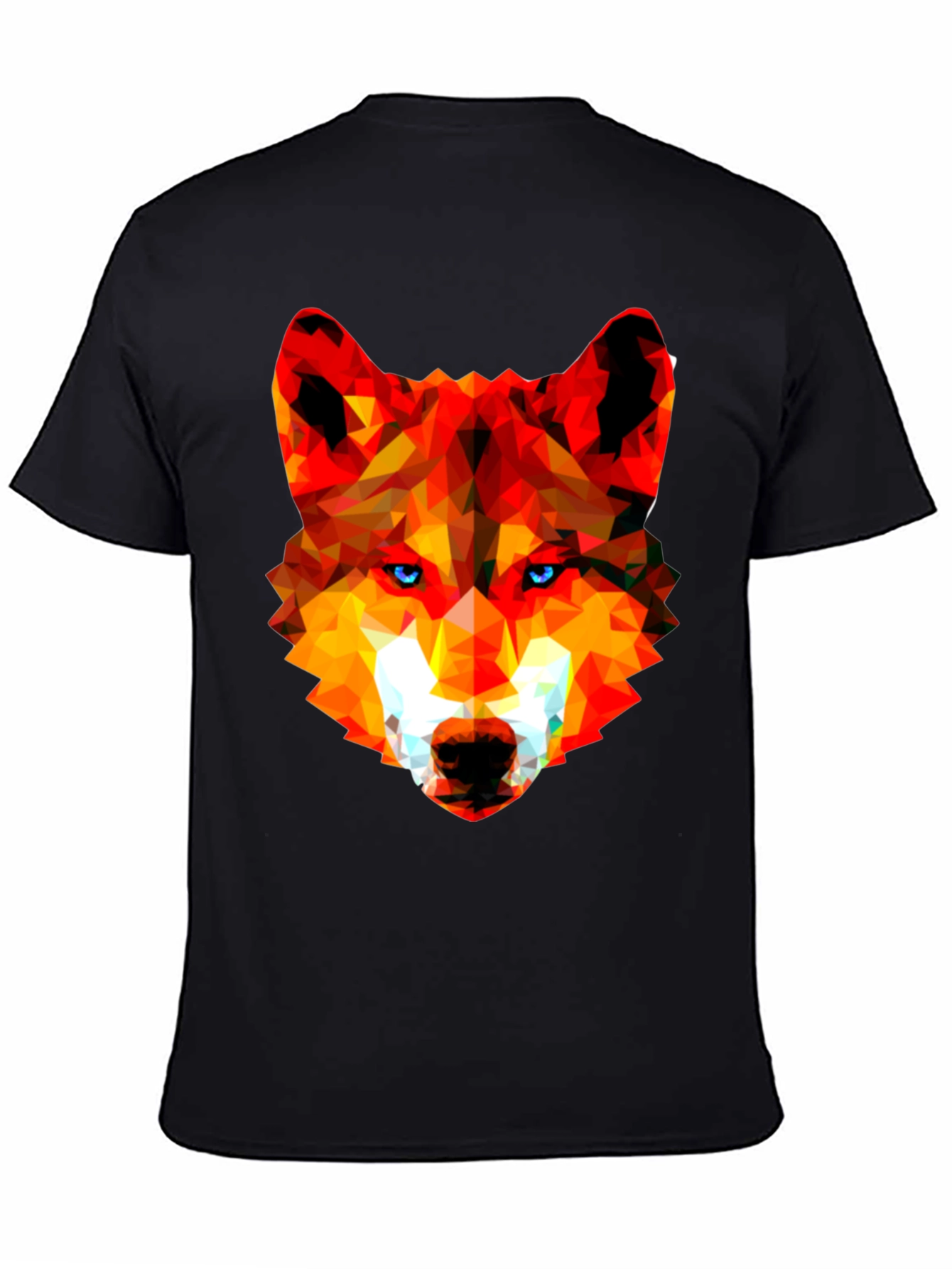 Geometric Wolf Head Graphic Tee