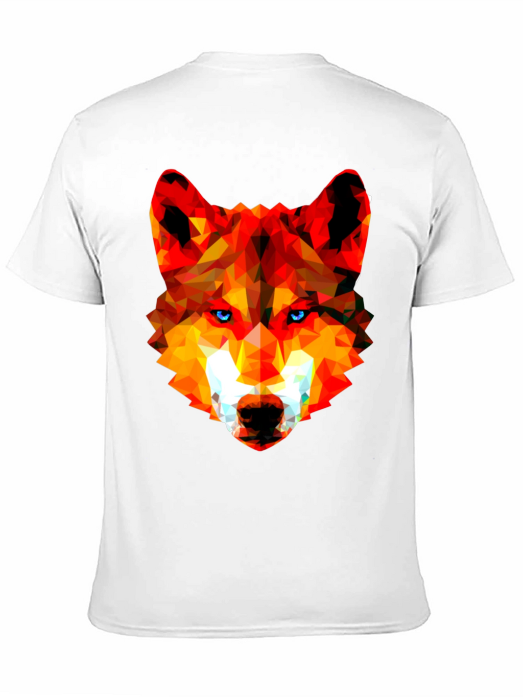 Geometric Wolf Head Graphic Tee