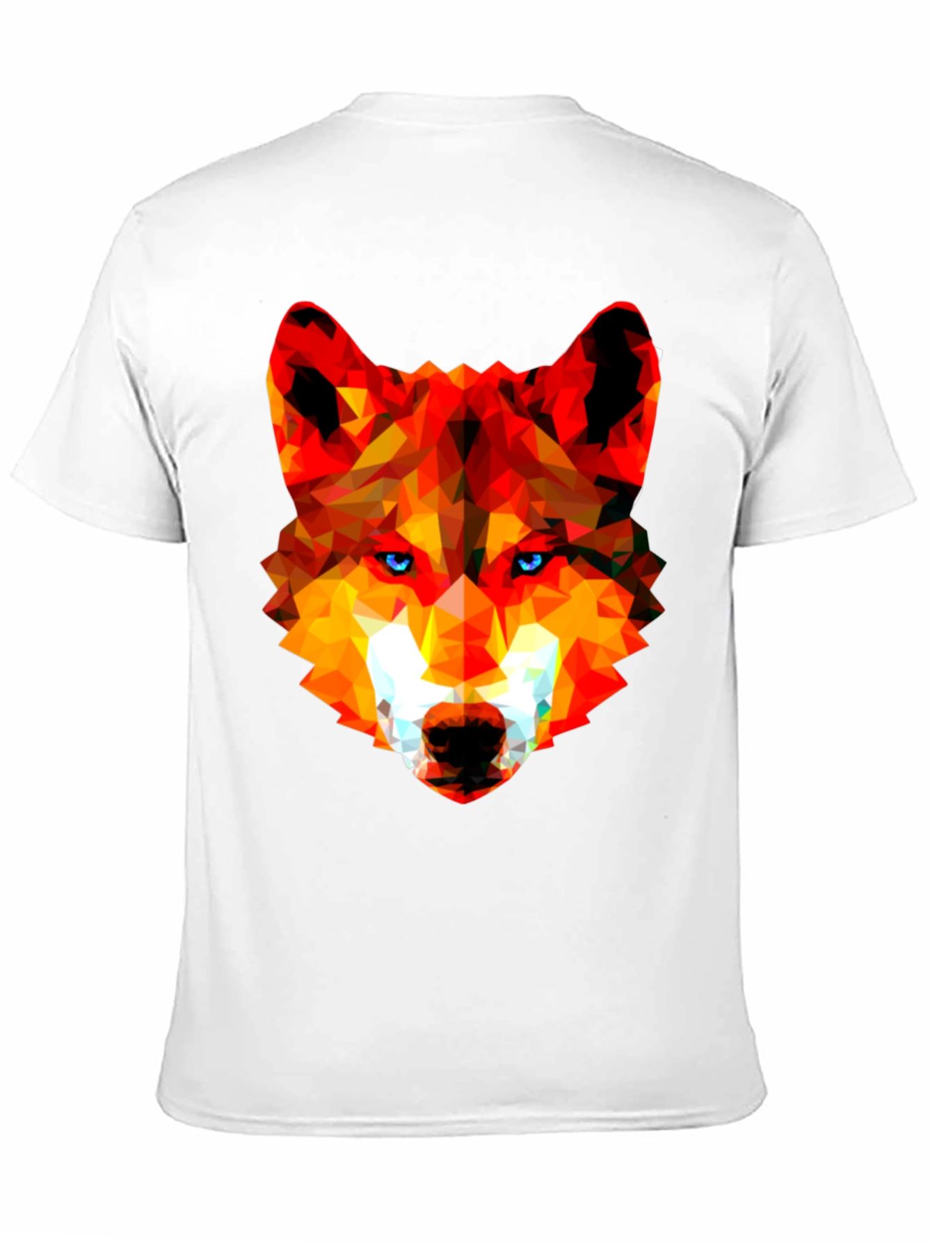 Geometric Wolf Head Graphic Tee