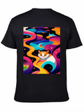 Psychedelic Cat T-Shirt - Unique Design