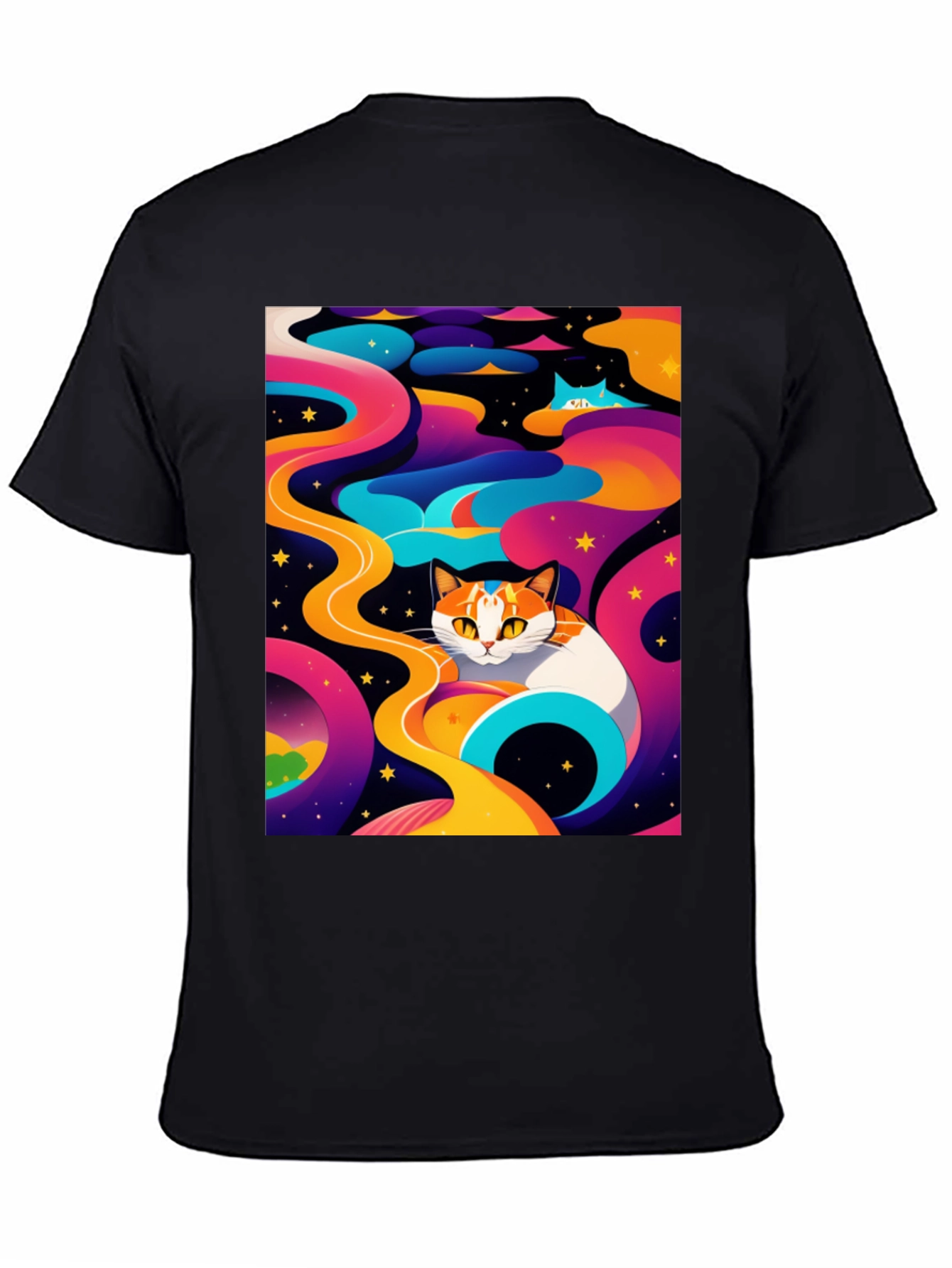 Psychedelic Cat T-Shirt - Unique Design