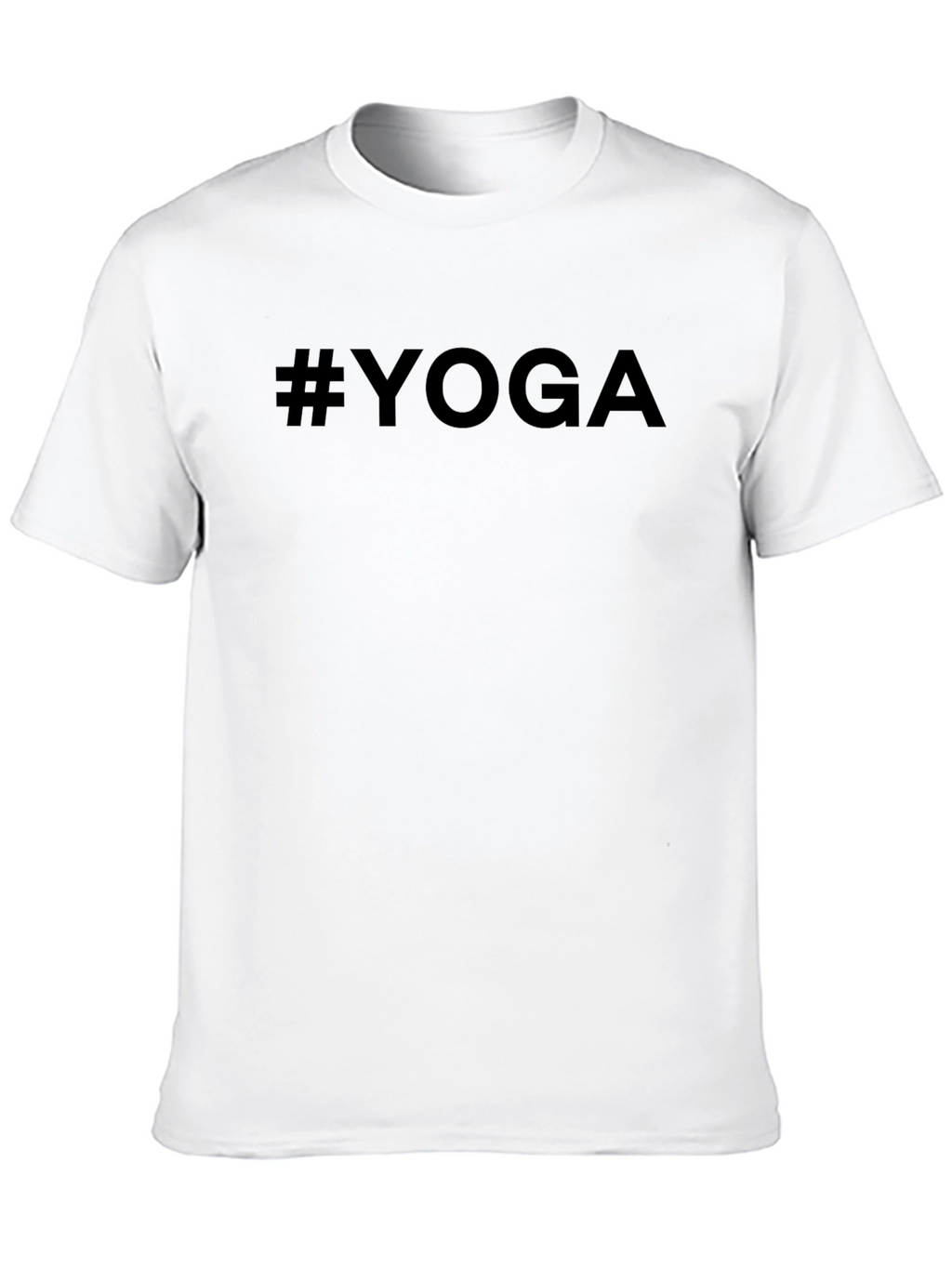 Yoga Graphic Tee - Black Cotton Casual Top