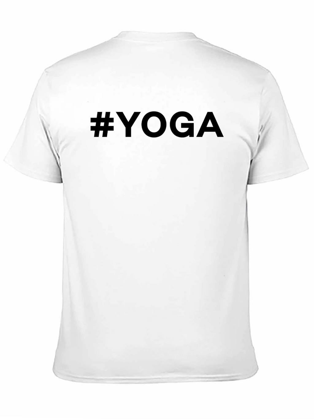 Yoga Graphic Tee - Black Cotton Casual Top