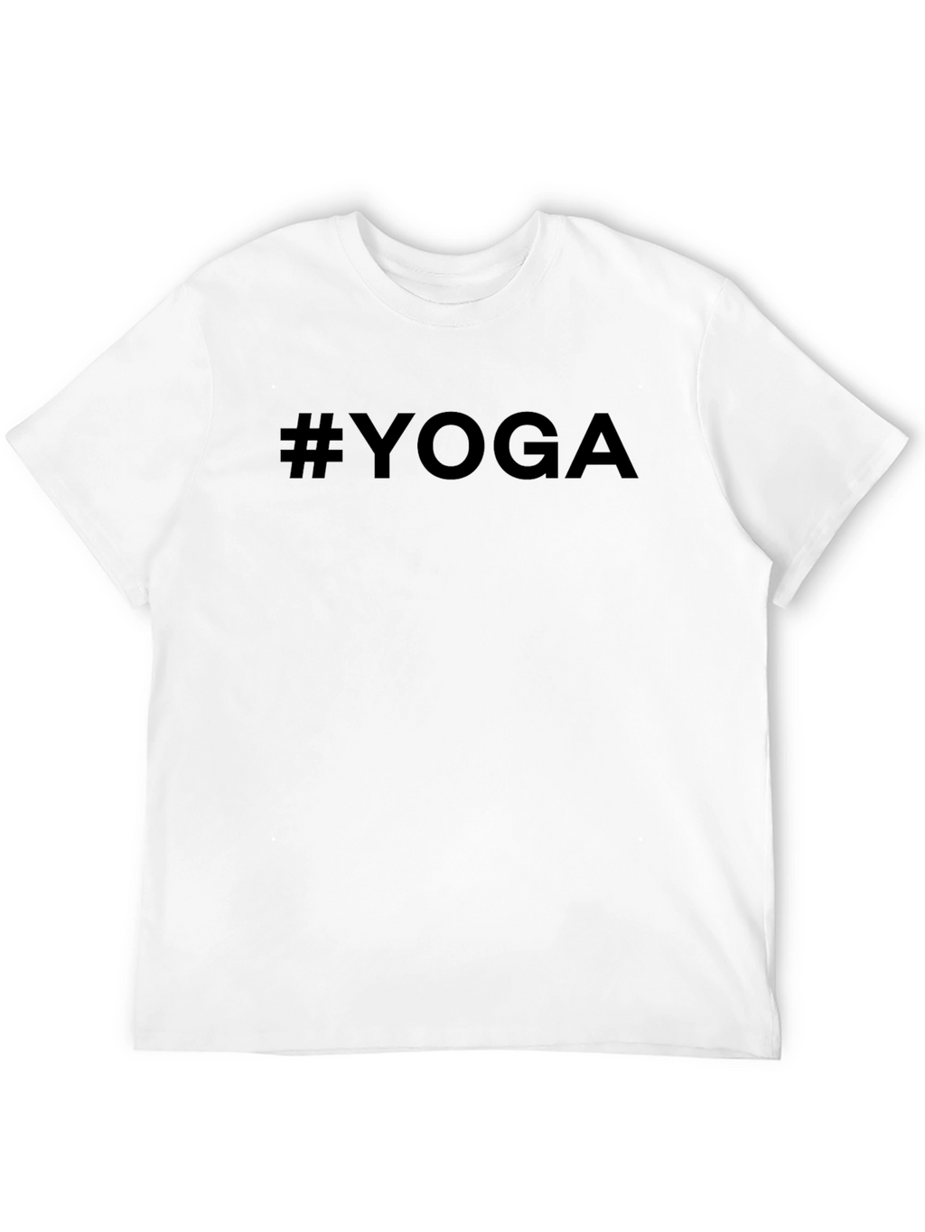 Yoga Graphic Tee - Black Cotton Casual Top