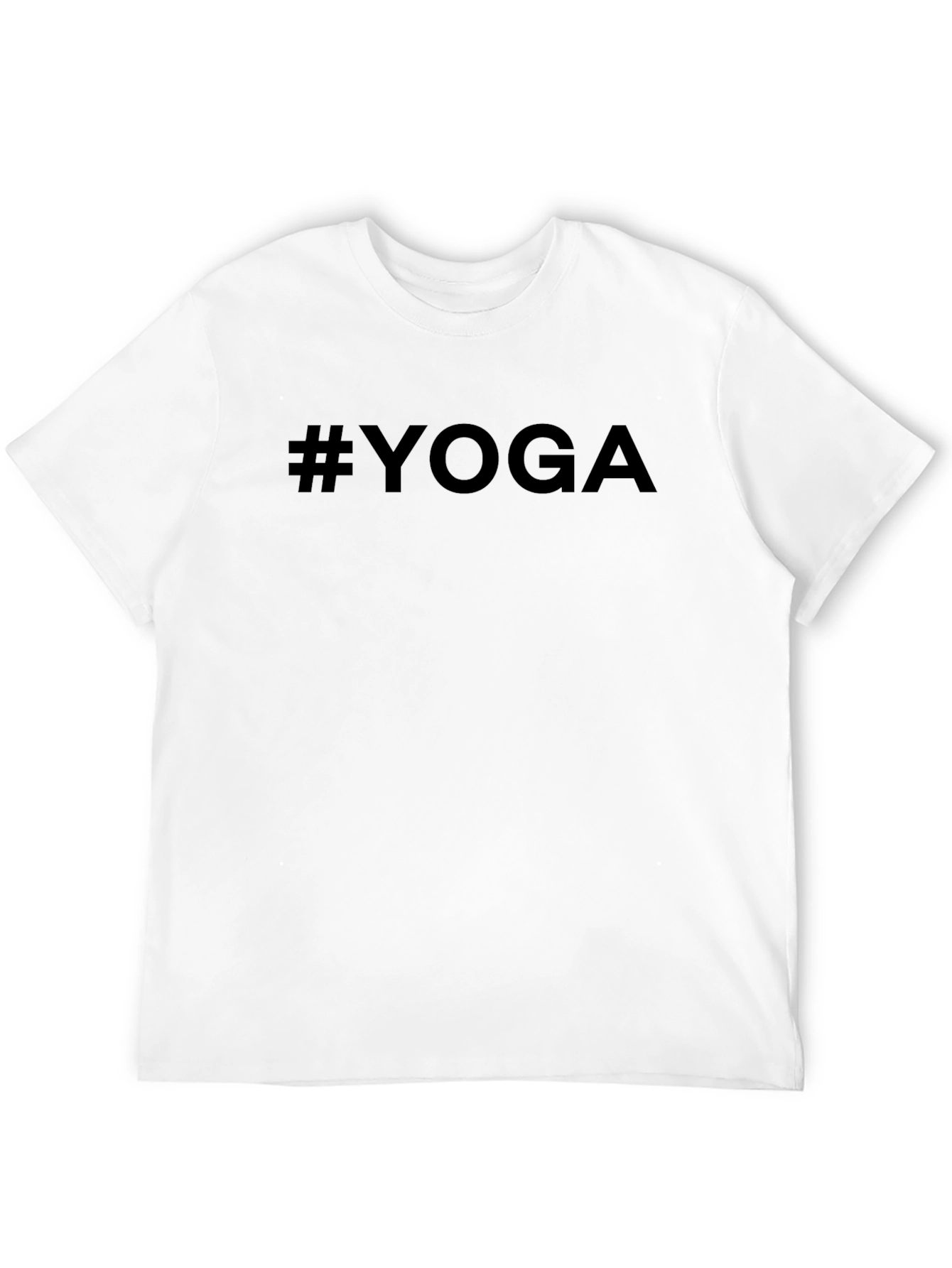 Yoga Graphic Tee - Black Cotton Casual Top