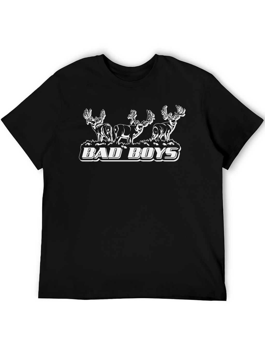 Bad Boys Deer Hunting Black T-Shirt