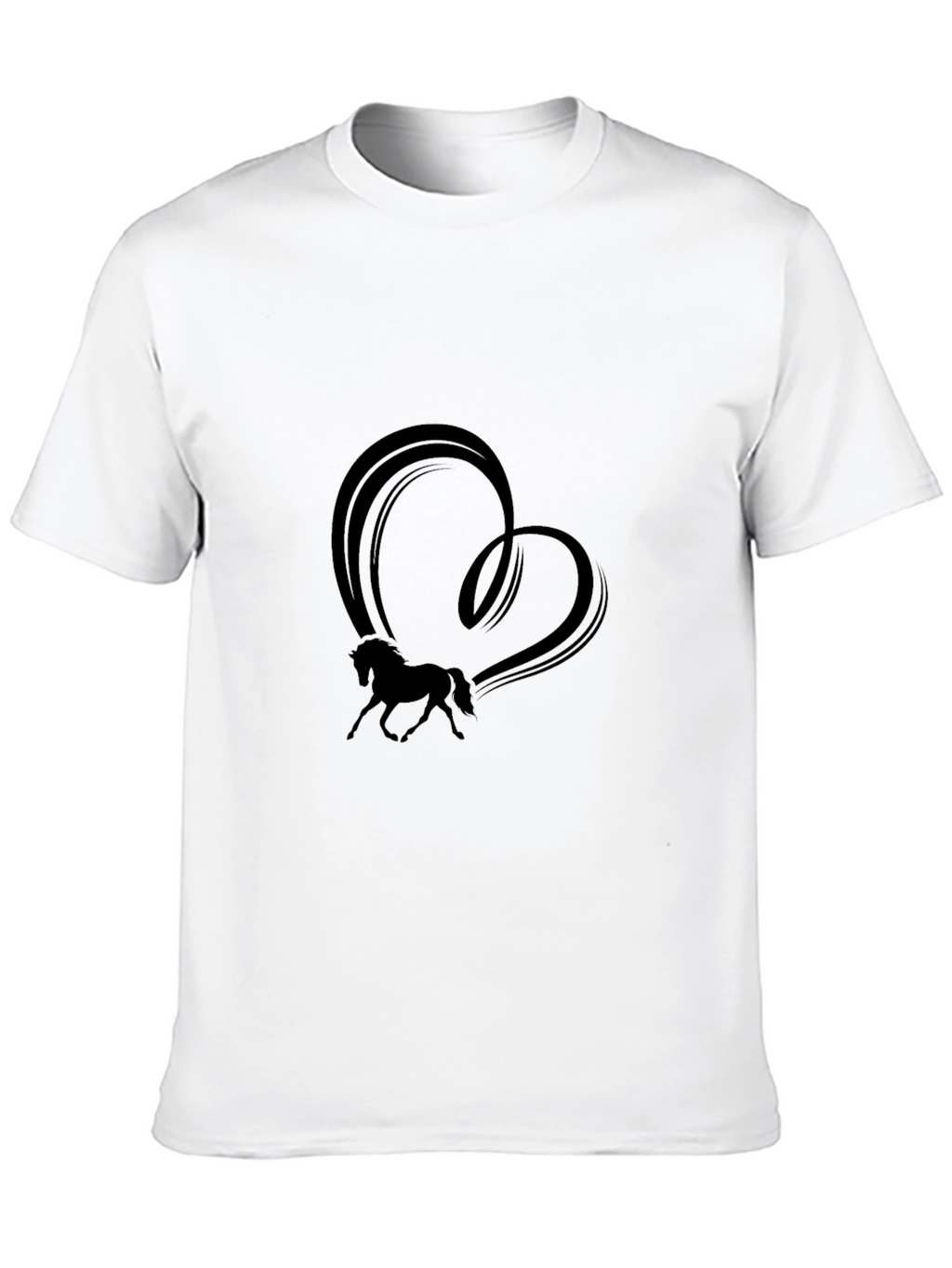 Horse Heart Graphic Tee - Black