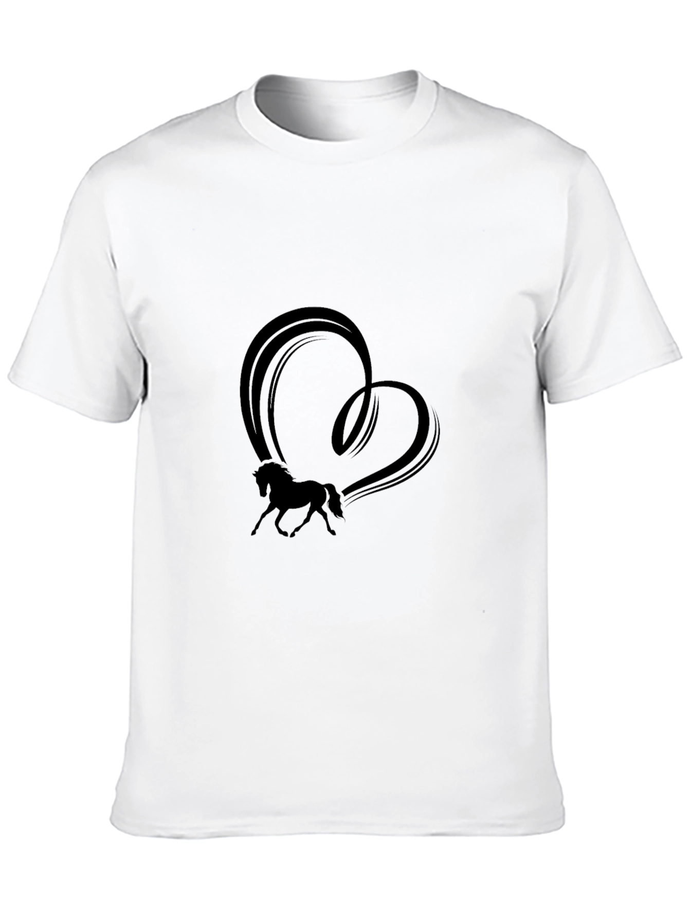 Horse Heart Graphic Tee - Black