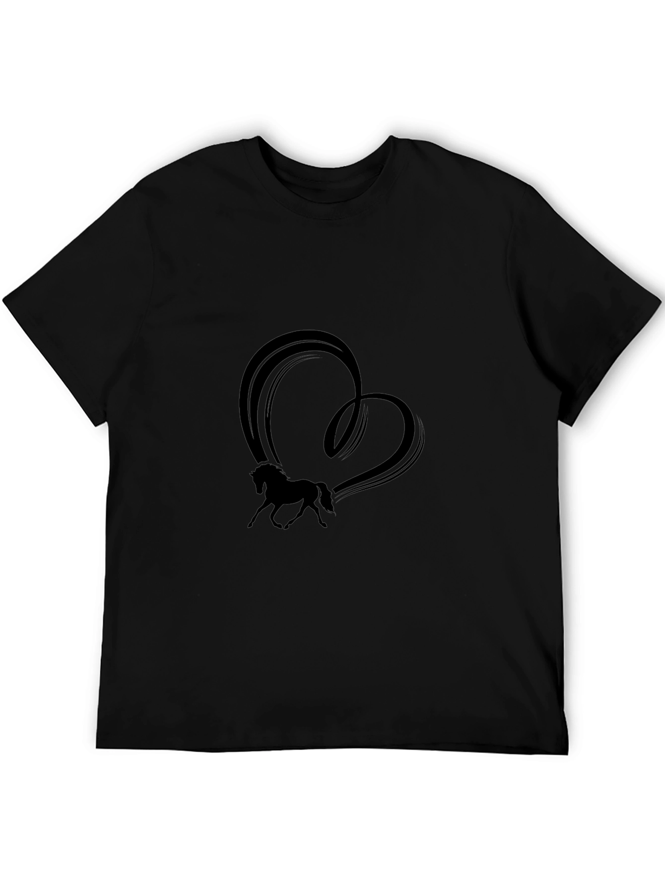 Horse Heart Graphic Tee - Black