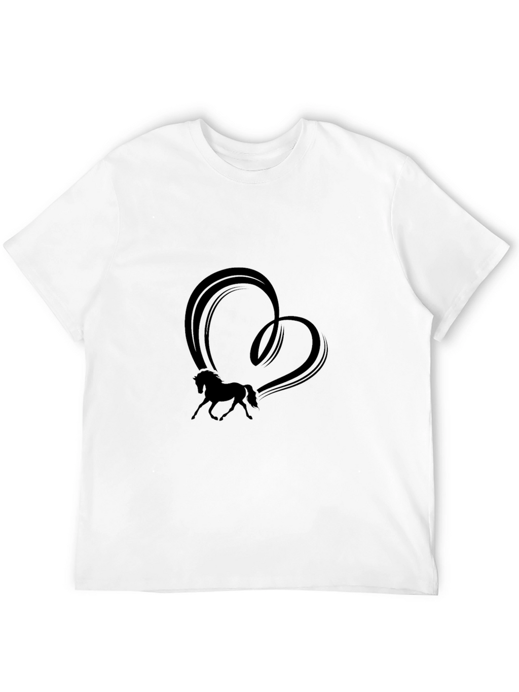 Horse Heart Graphic Tee - Black