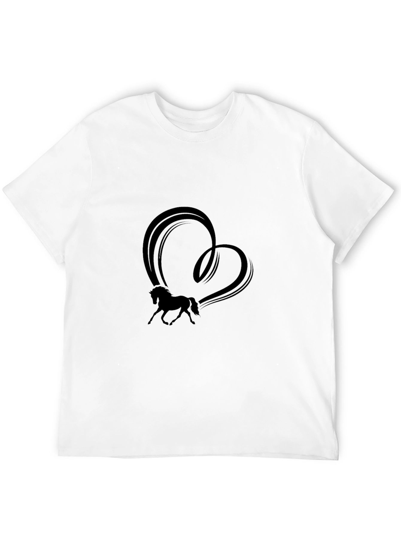 Horse Heart Graphic Tee - Black
