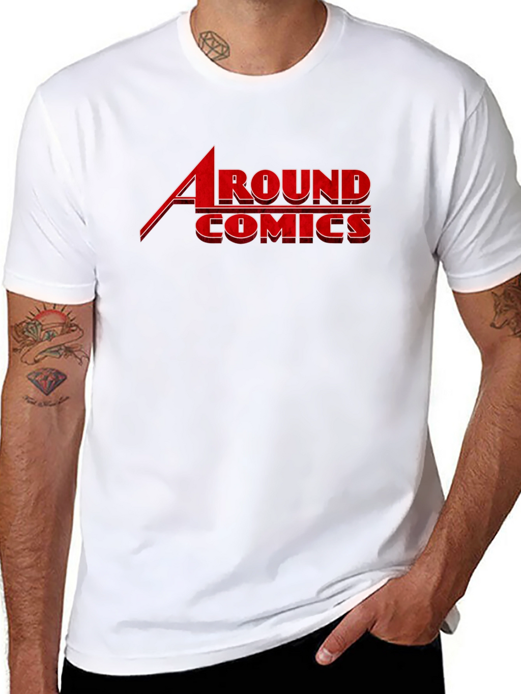 Around Comics Black Graphic T-Shirt