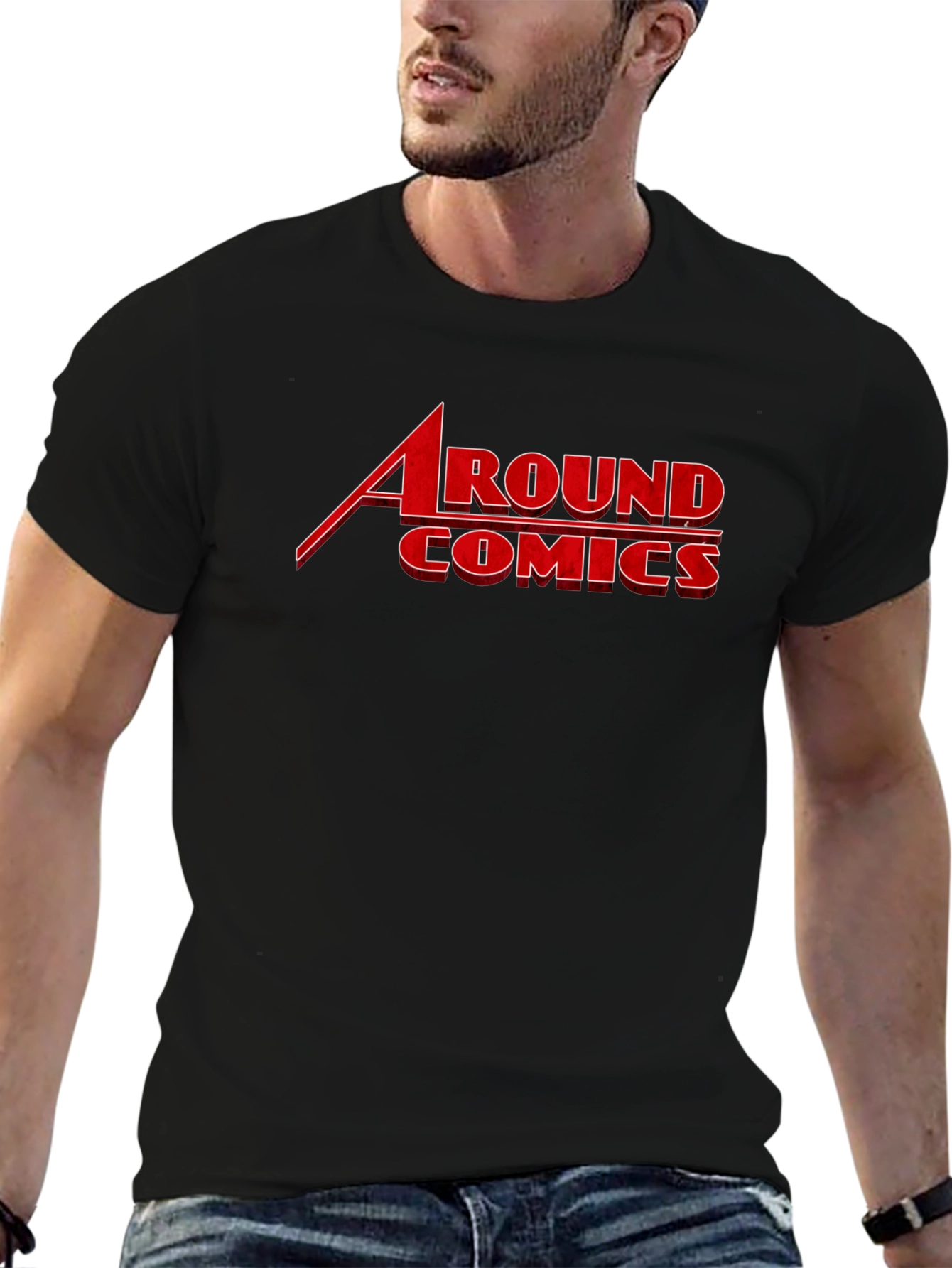 Around Comics Black Graphic T-Shirt