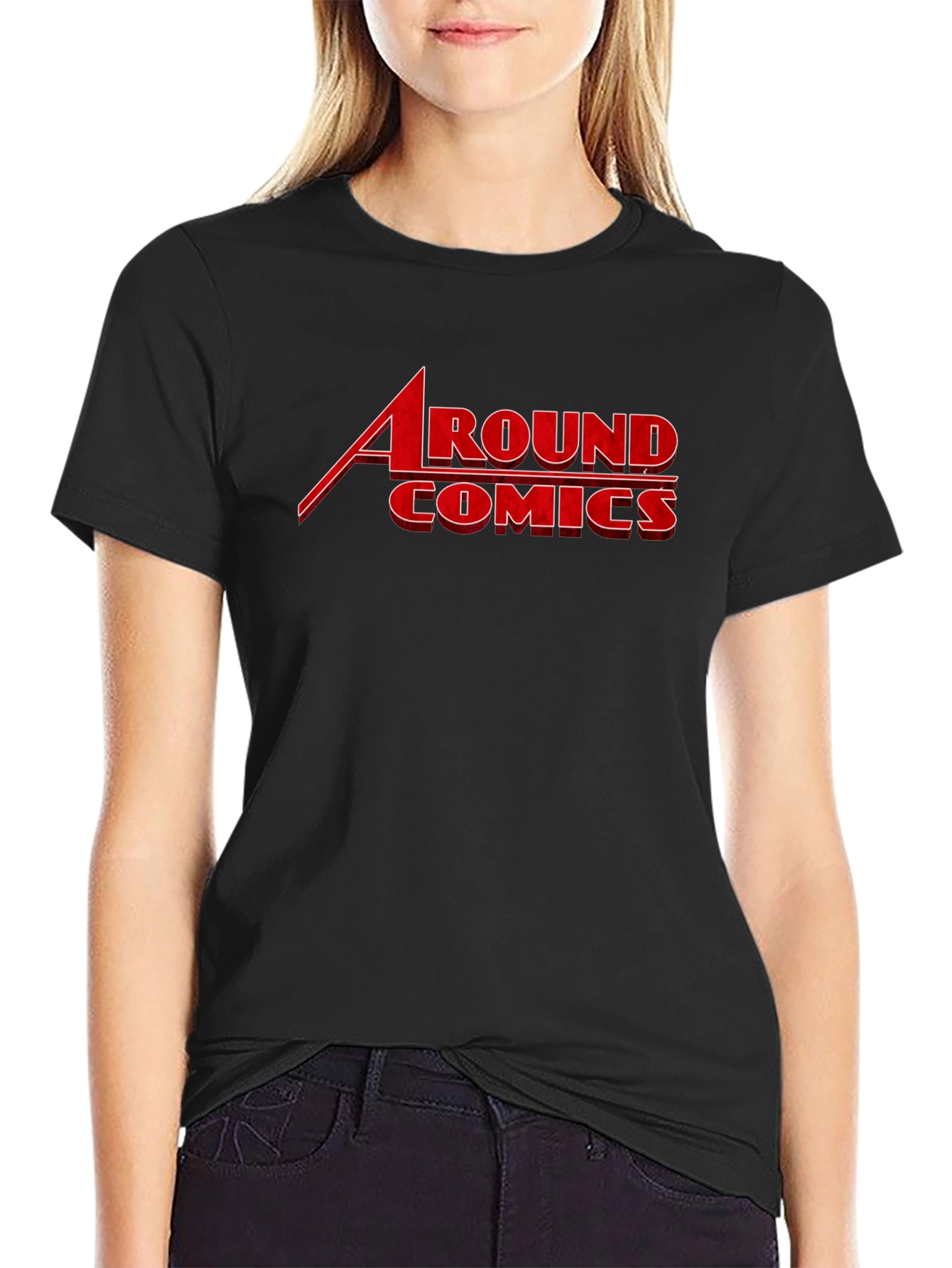 Around Comics Black Graphic T-Shirt
