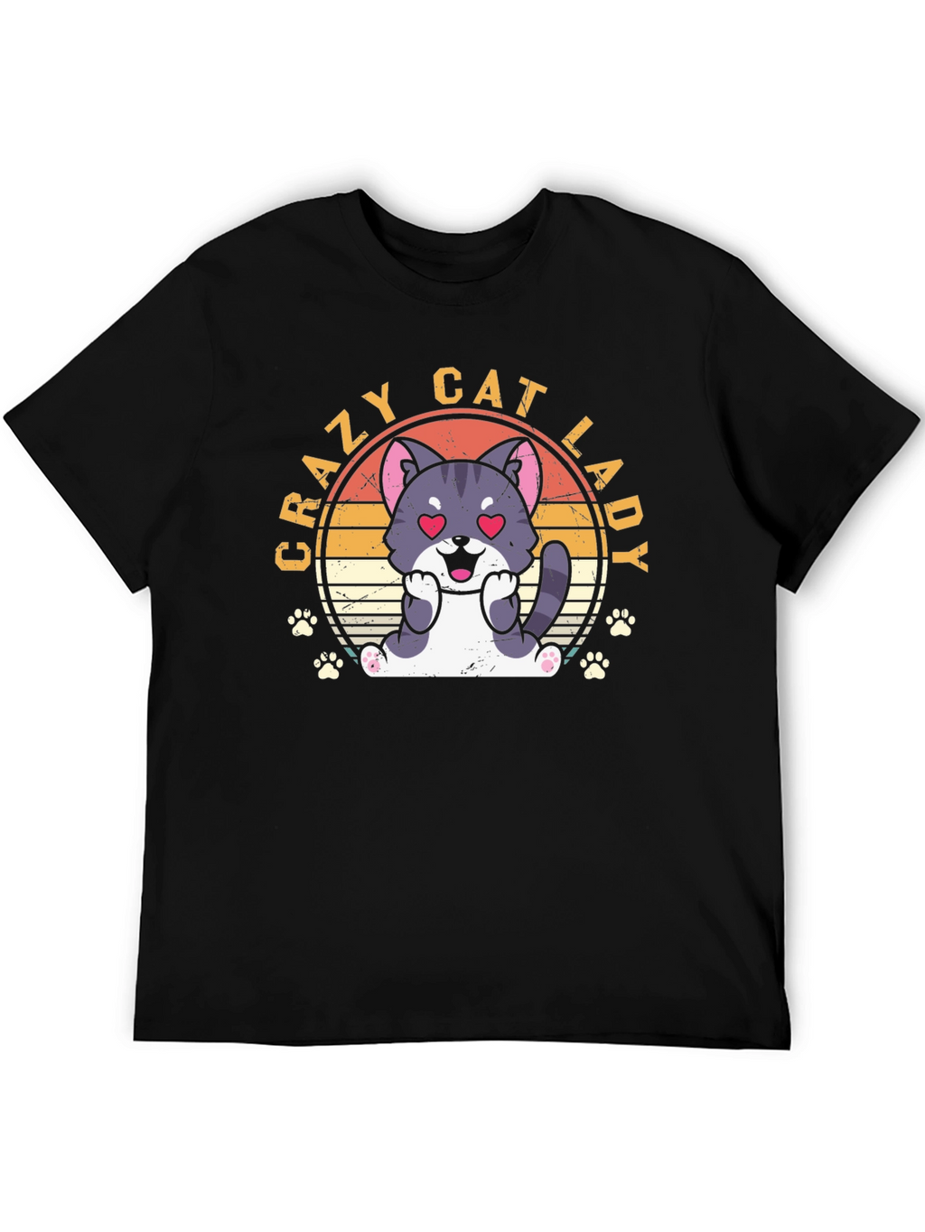 Crazy Cat Lady T-Shirt - Cute Cat Design
