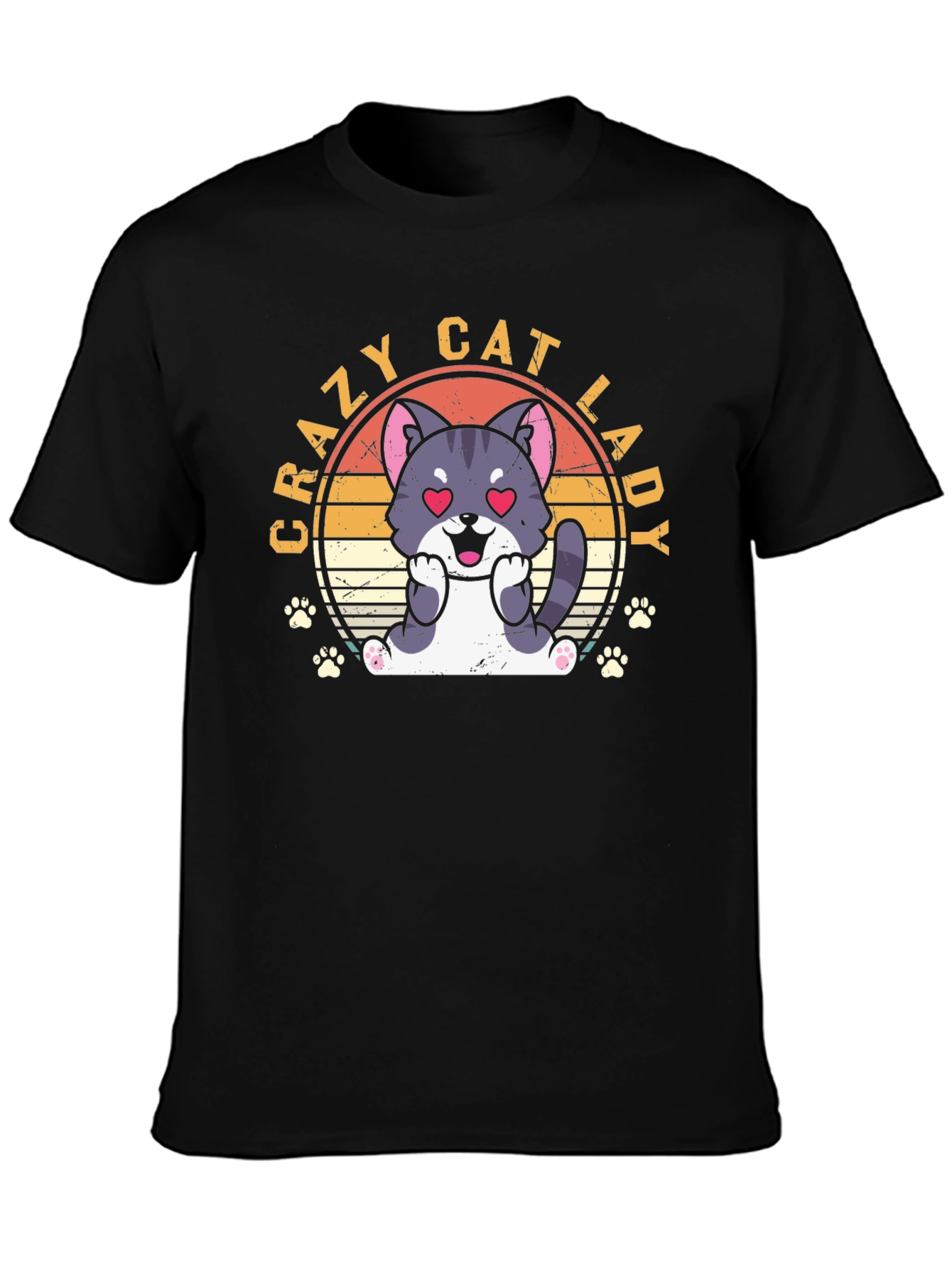 Crazy Cat Lady T-Shirt - Cute Cat Design