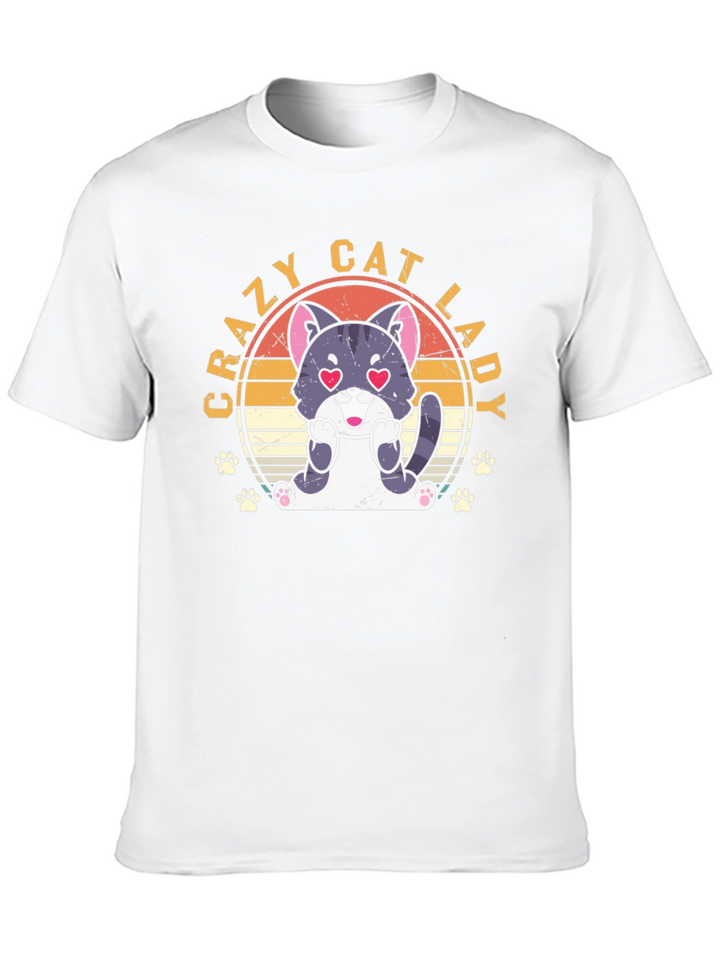 Crazy Cat Lady T-Shirt - Cute Cat Design