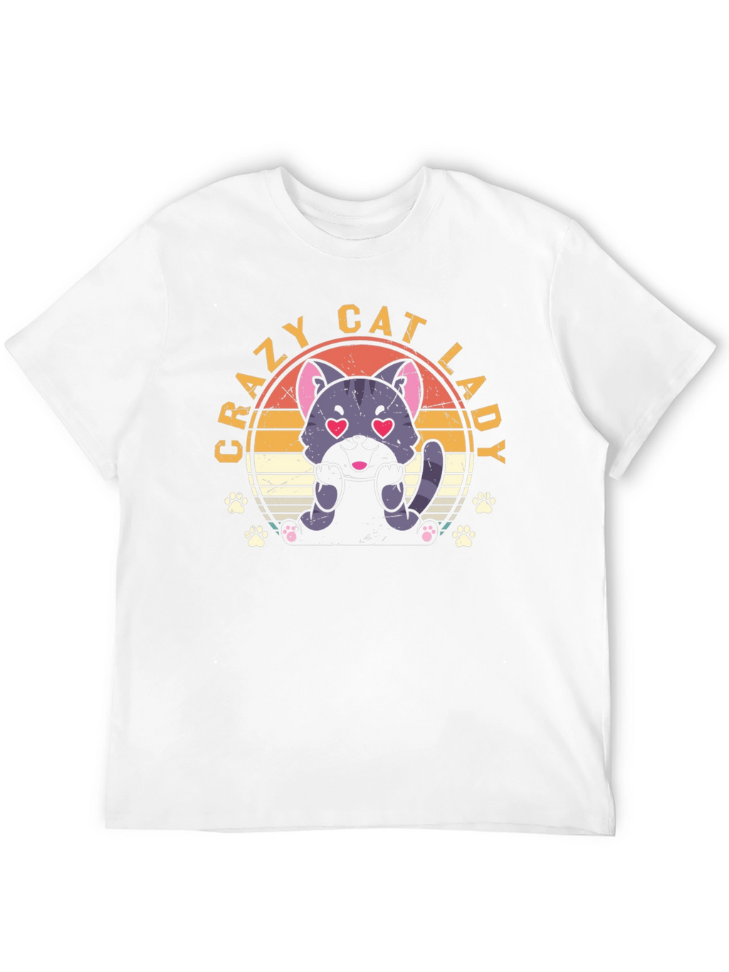 Crazy Cat Lady T-Shirt - Cute Cat Design