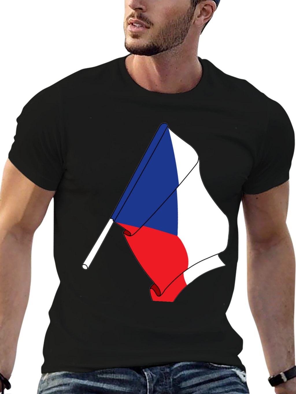Czech Flag T-Shirt - Unique Patriotic Design