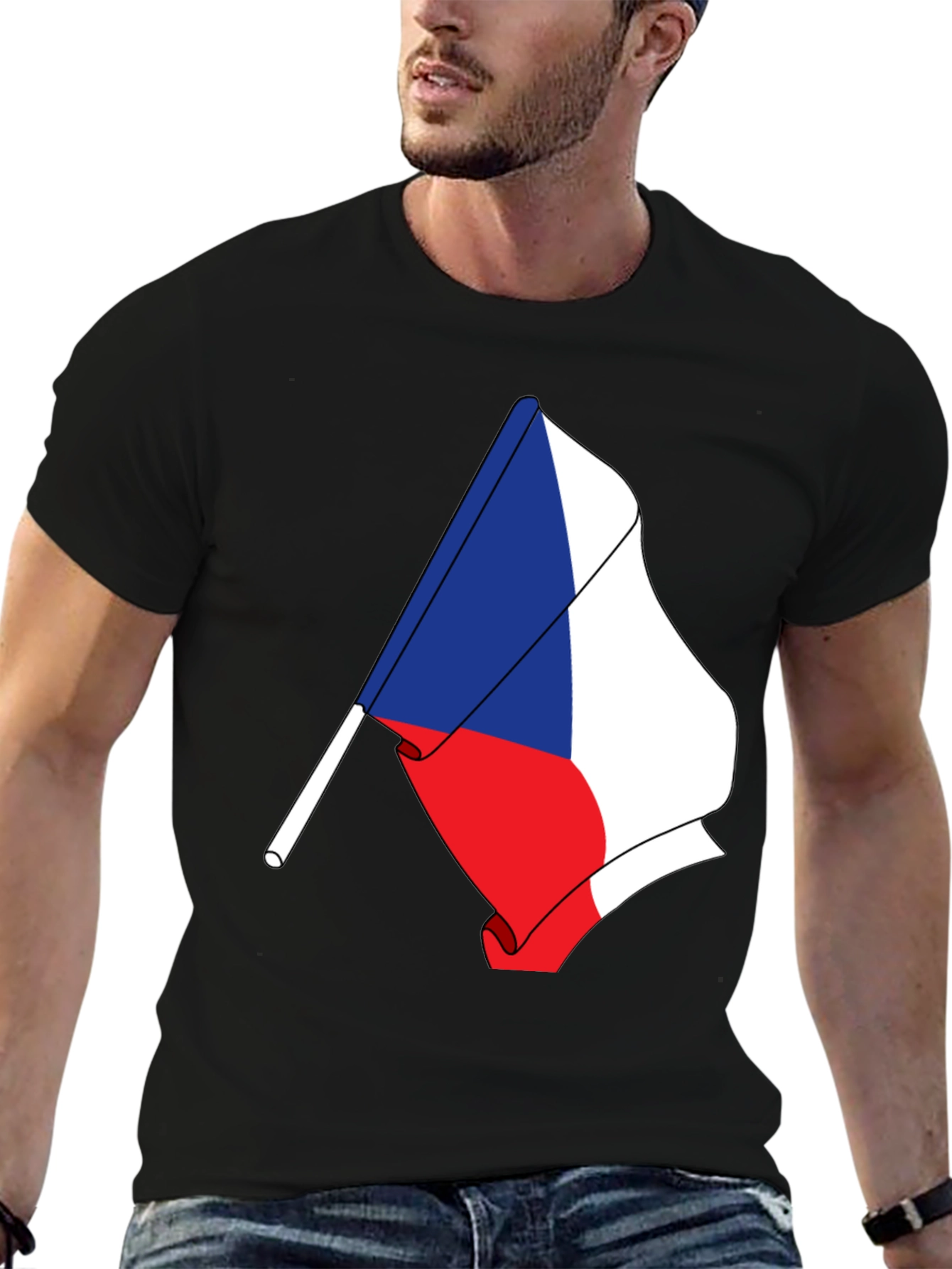 Czech Flag T-Shirt - Unique Patriotic Design
