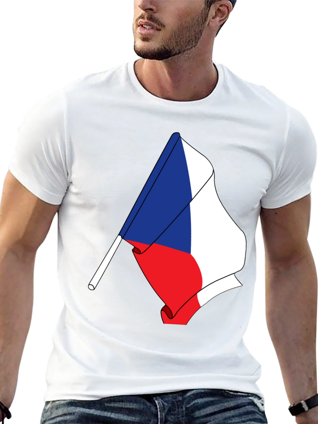 Czech Flag T-Shirt - Unique Patriotic Design