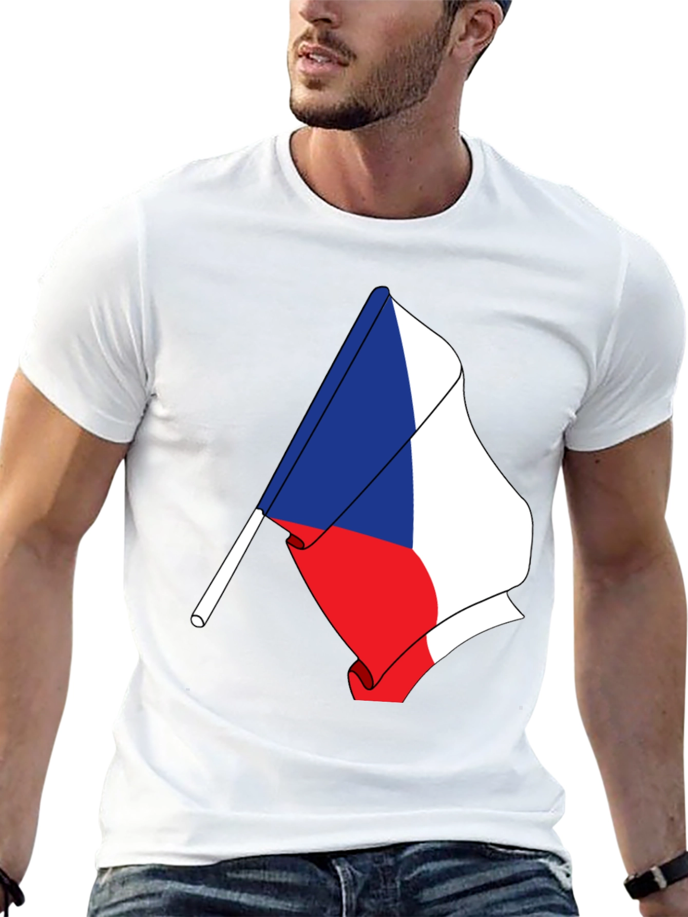 Czech Flag T-Shirt - Unique Patriotic Design