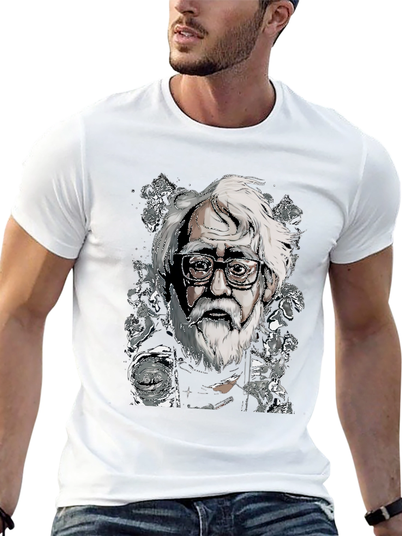 Illustrated Man T-Shirt - Unique Art Tee
