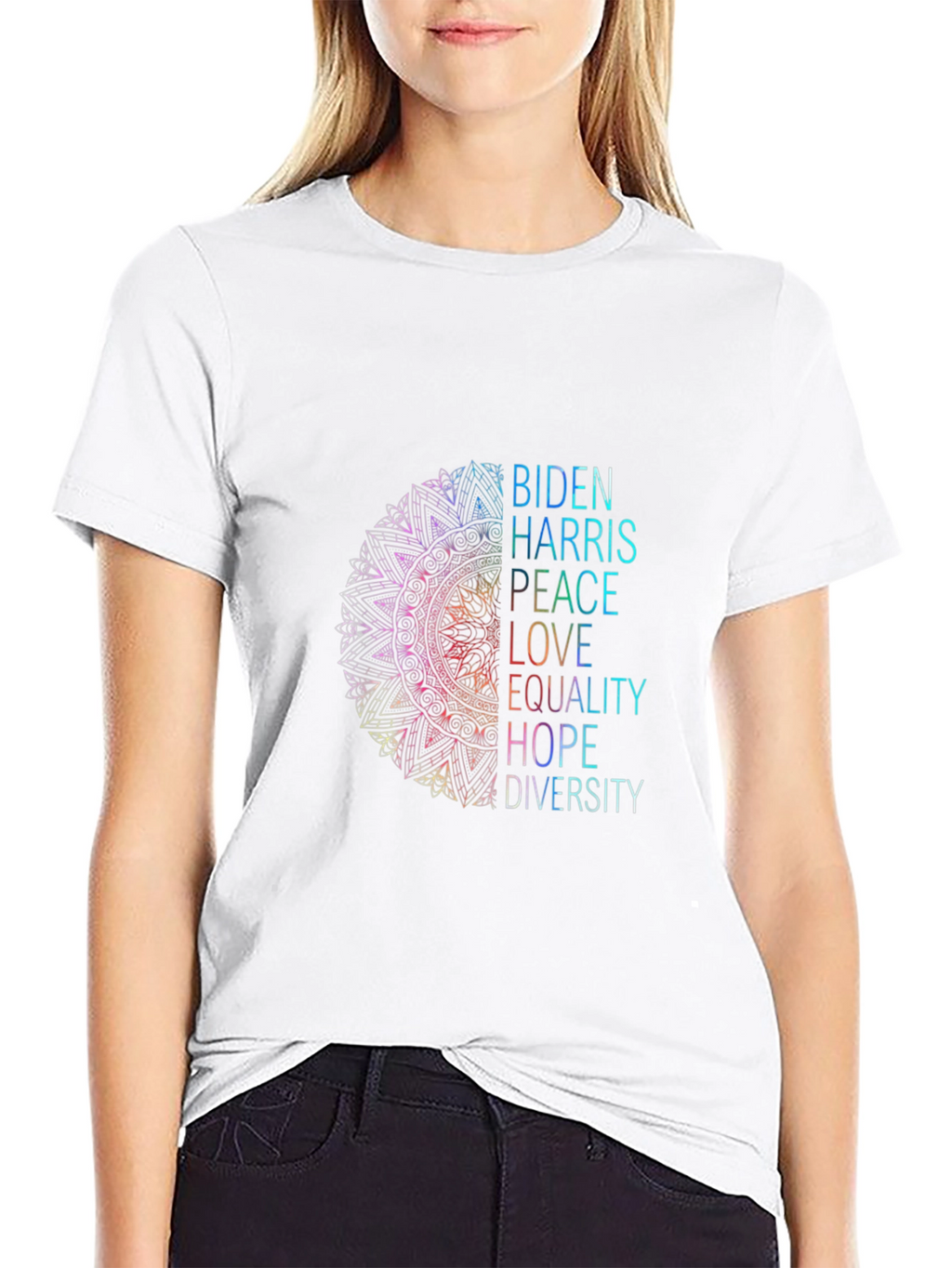 Biden Harris Peace Love Equality Graphic Tee