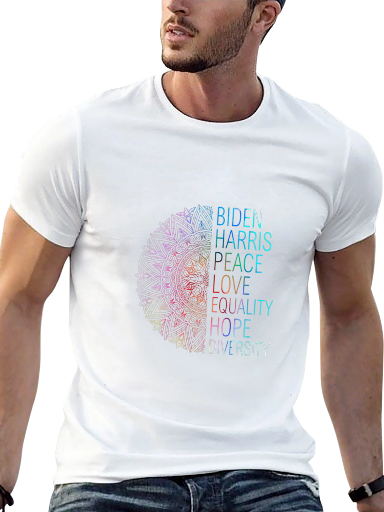Biden Harris Peace Love Equality Graphic Tee