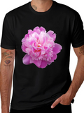 Pink Peony Graphic Tee - Stylish Floral Print