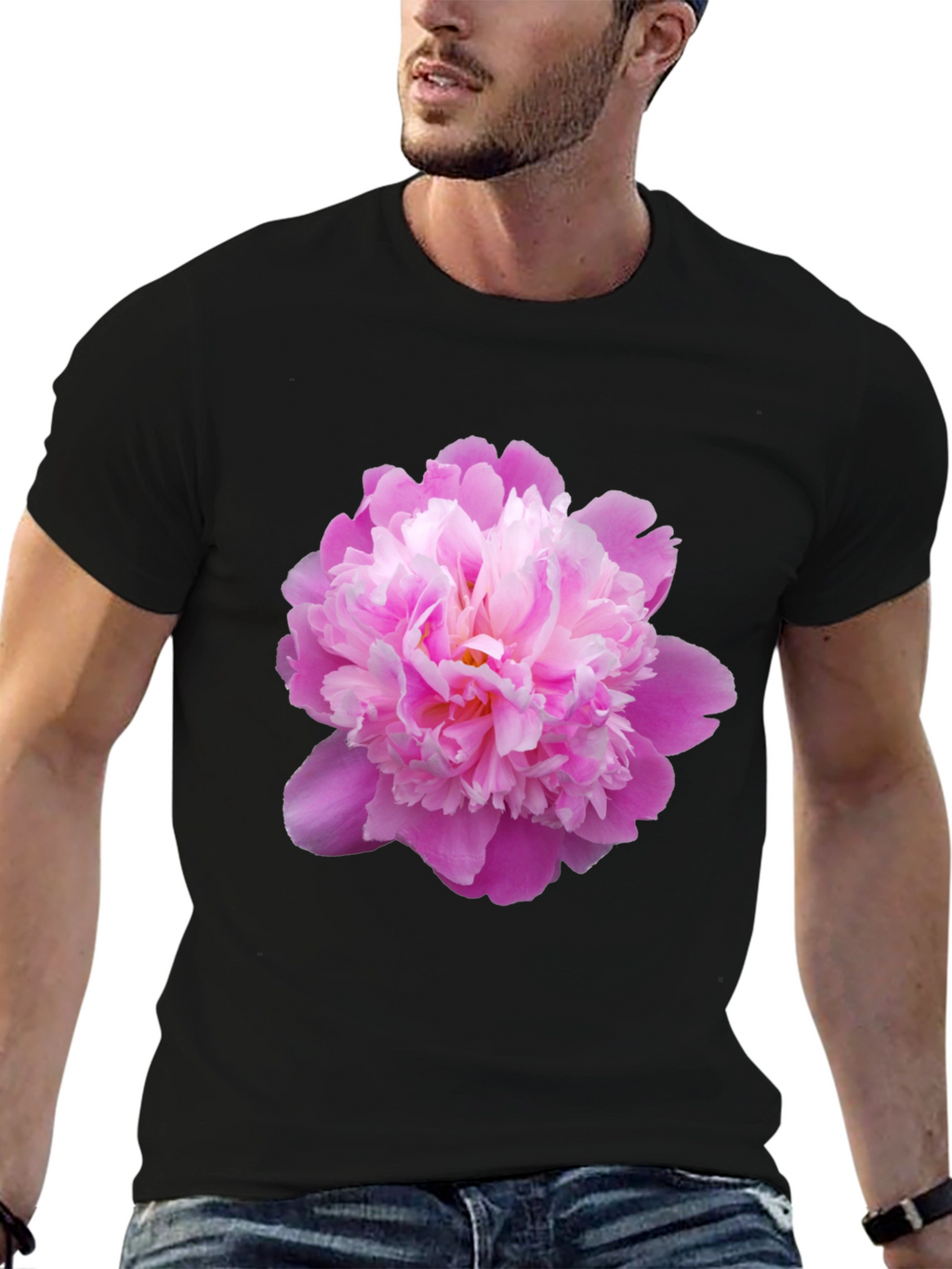 Pink Peony Graphic Tee - Stylish Floral Print