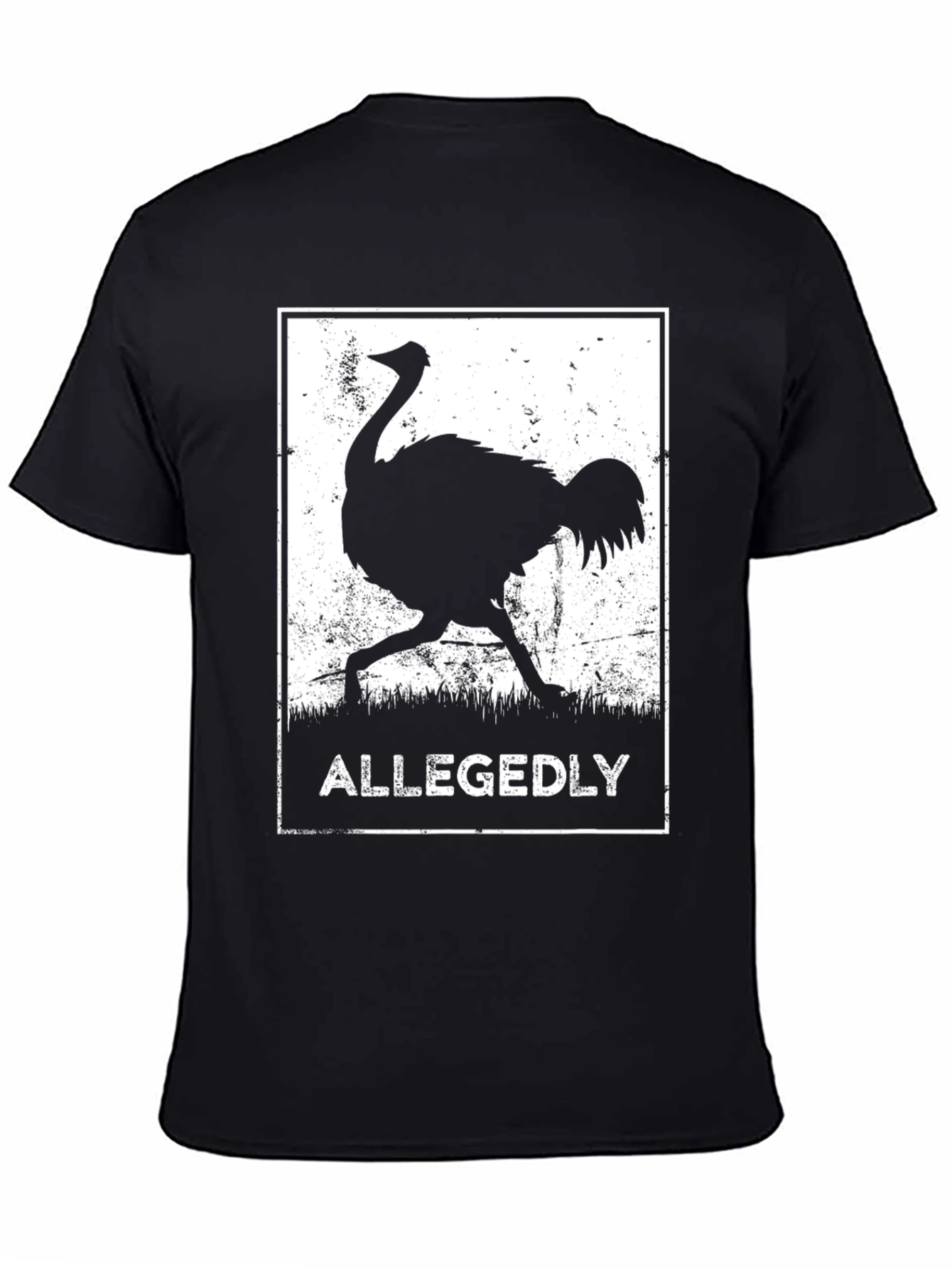 Allegedly Ostrich Graphic Tee - Black