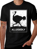 Allegedly Ostrich Graphic Tee - Black
