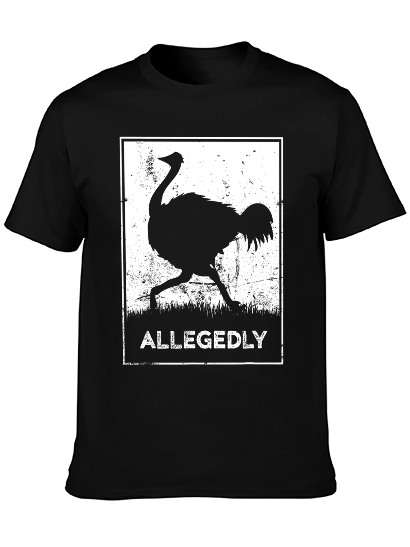 Allegedly Ostrich Graphic Tee - Black