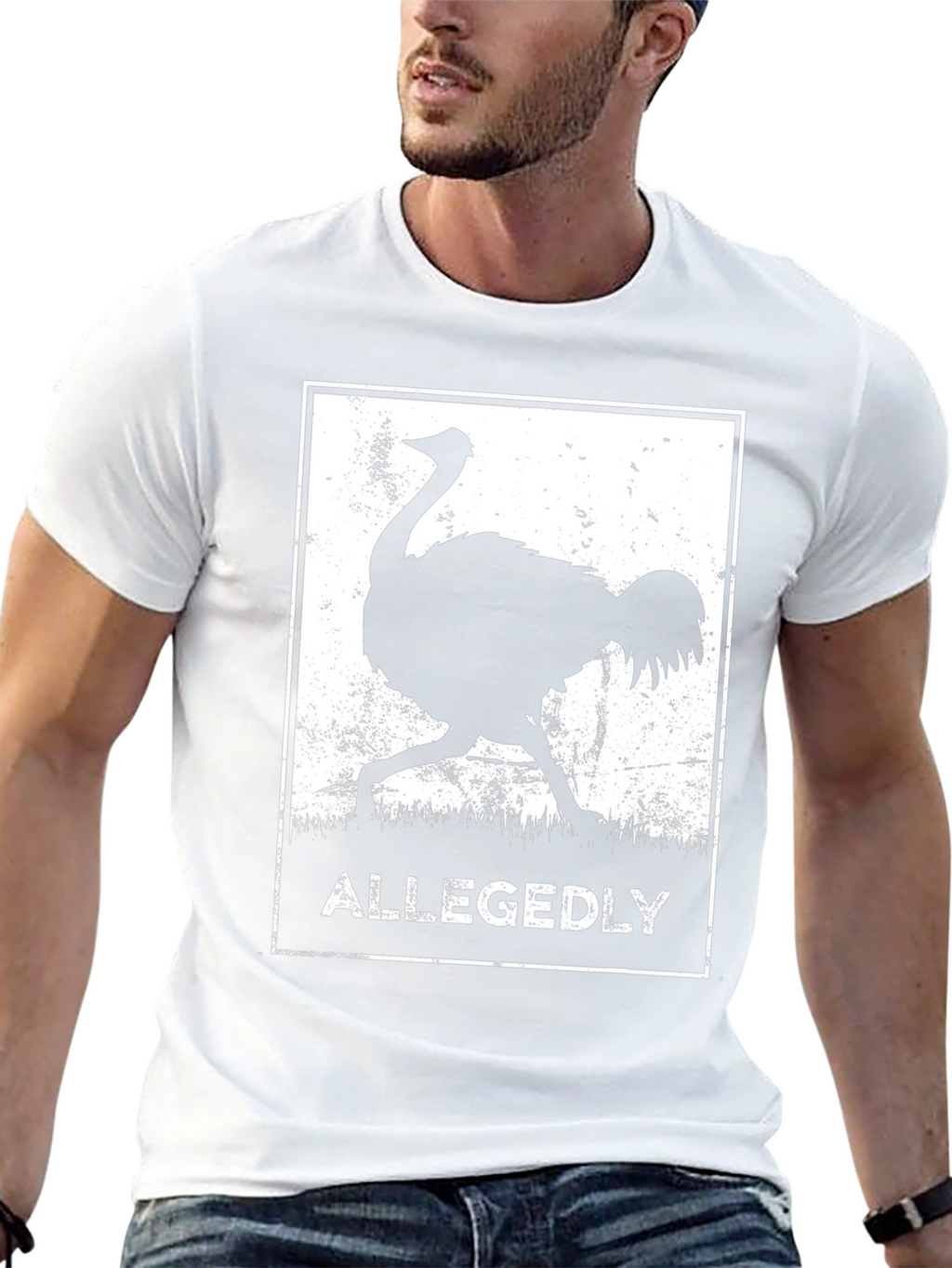 Allegedly Ostrich Graphic Tee - Black