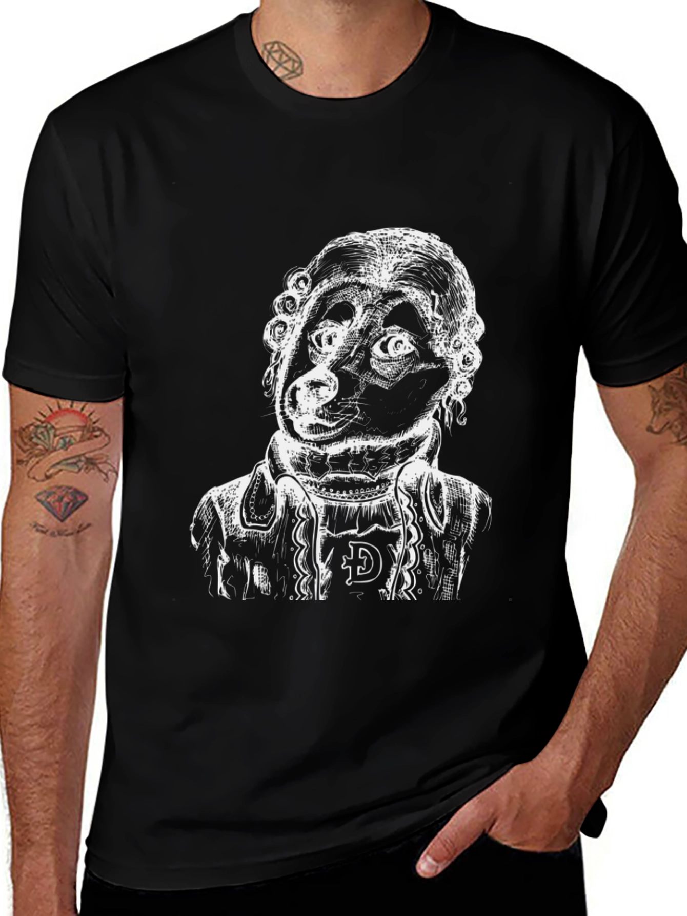 Unique Graphic Tee: Dog Portrait