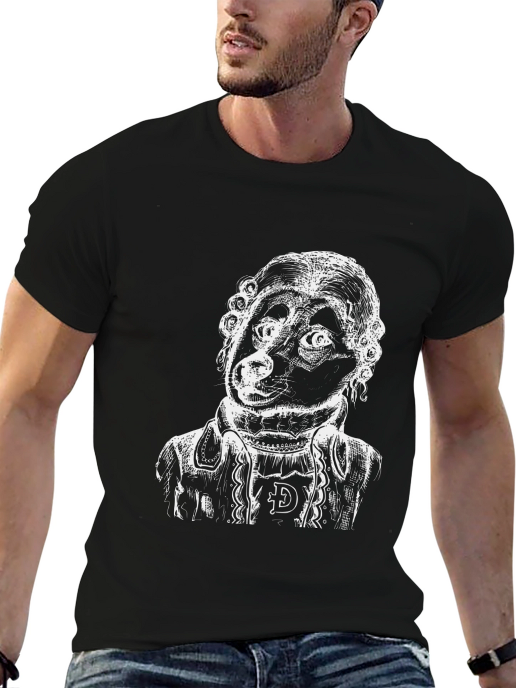 Unique Graphic Tee: Dog Portrait