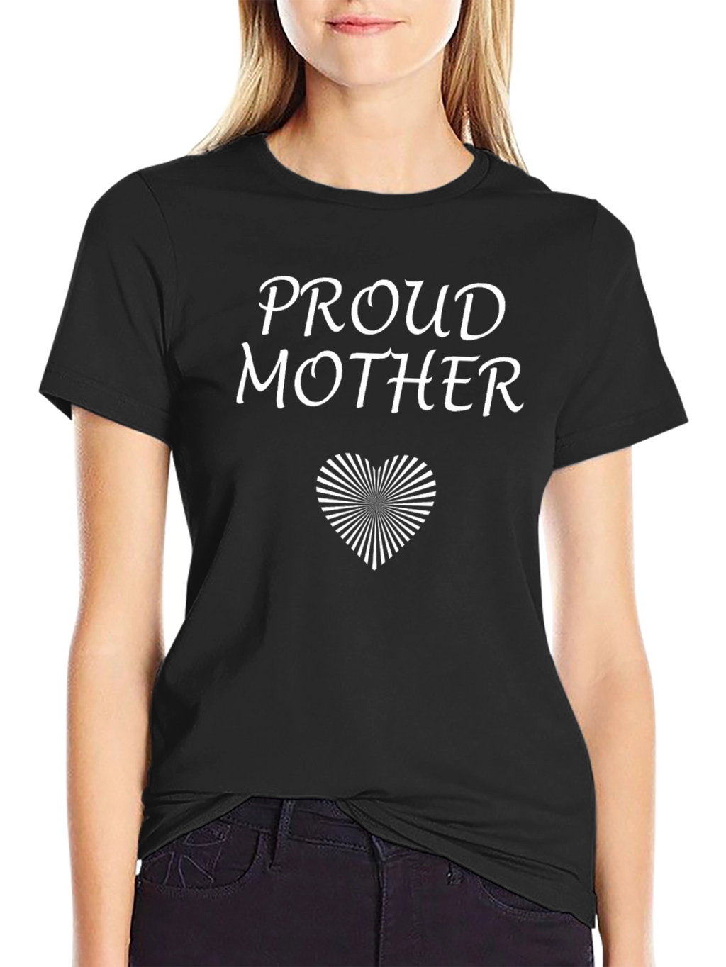 Proud Mother Graphic Tee - Black