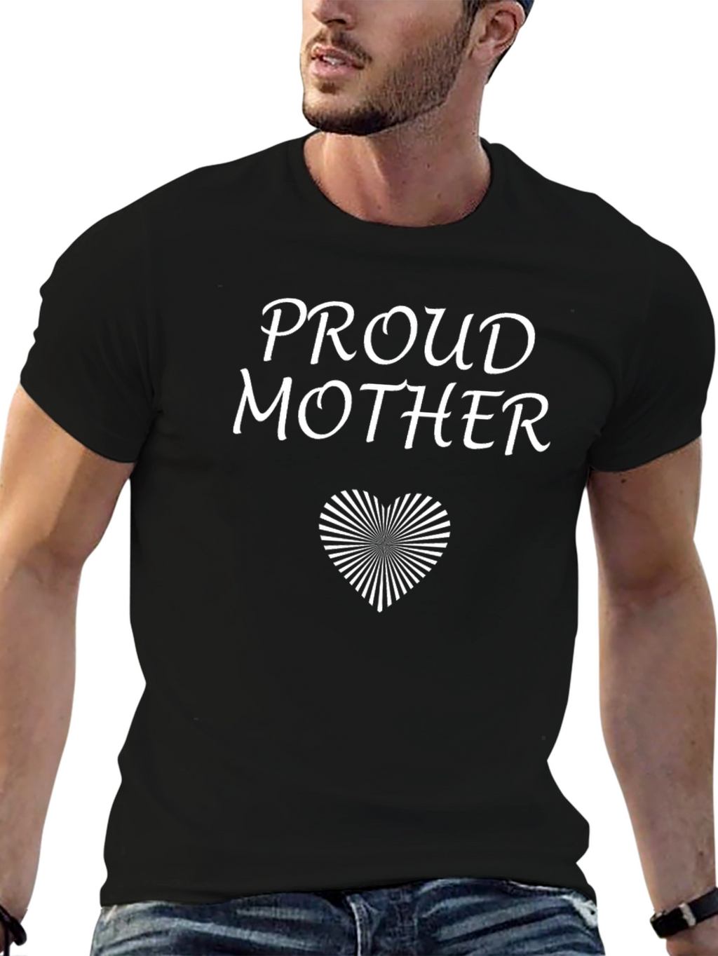 Proud Mother Graphic Tee - Black