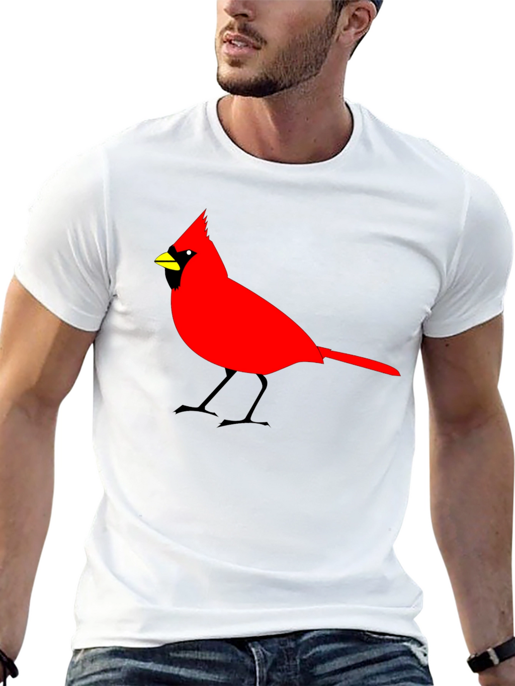 Cardinal Bird Graphic Tee - Mens Black T-Shirt