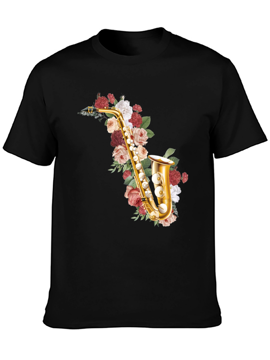Floral Saxophone Graphic Tee