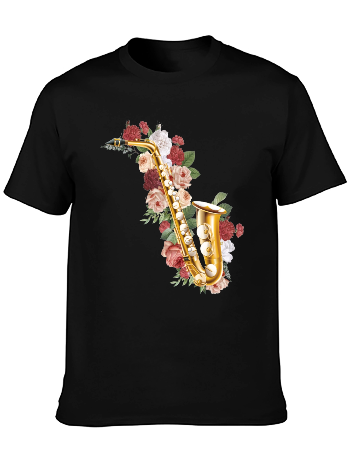 Floral Saxophone Graphic Tee
