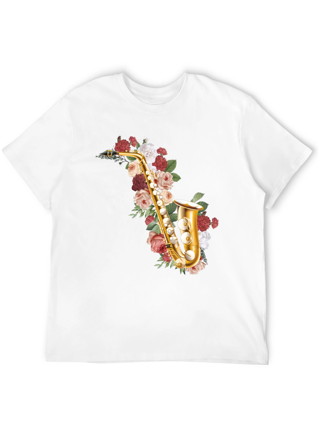 Floral Saxophone Graphic Tee